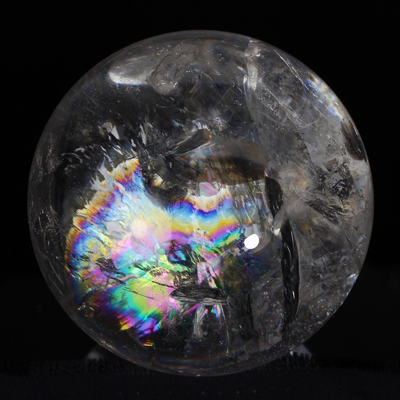高品質]レインボー水晶丸玉/アイリスクォーツスフィア（73mm） - 埼玉