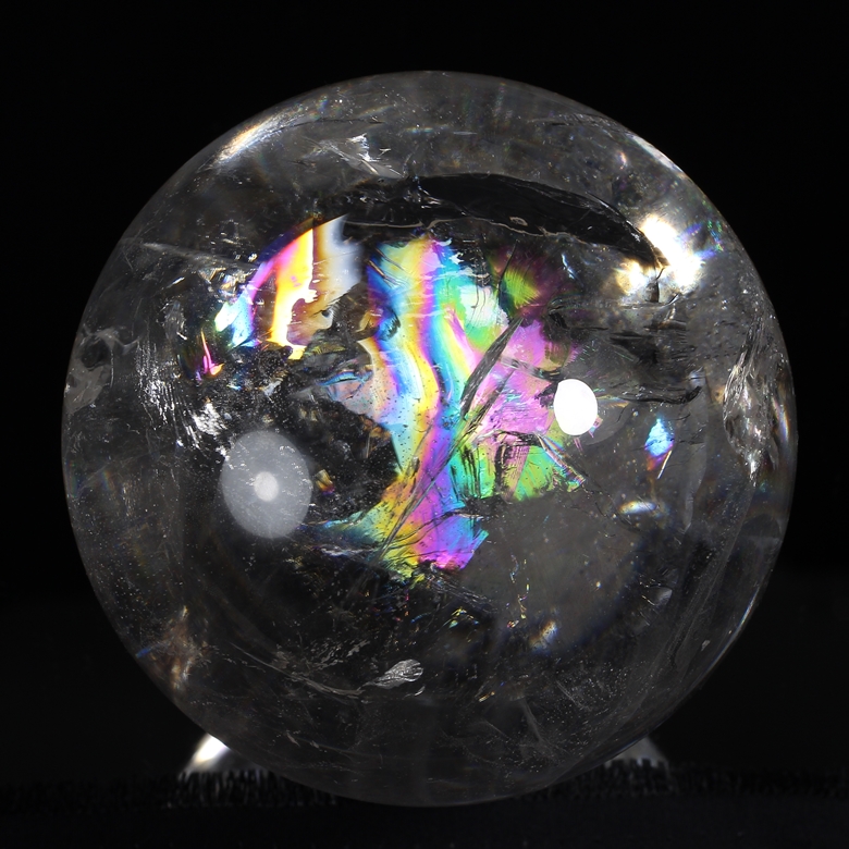 高品質]レインボー水晶丸玉/アイリスクォーツスフィア（73mm） - 埼玉
