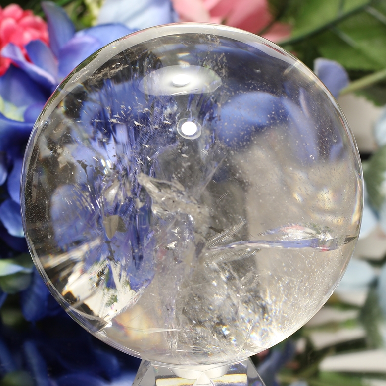 高品質]レインボー水晶丸玉/アイリスクォーツスフィア（73mm） - 埼玉