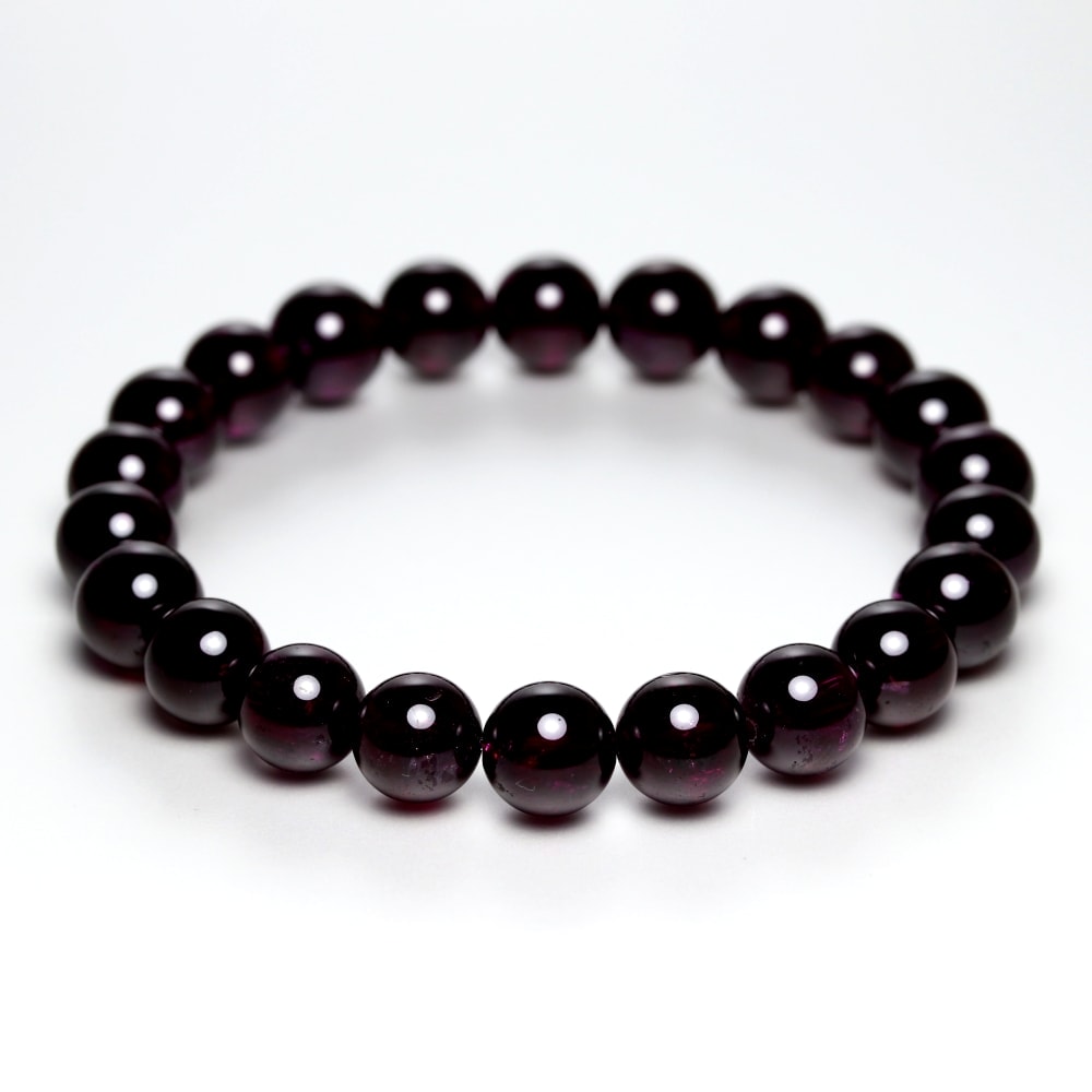 高品質]ロードライトガーネットブレスレット（約8.5mm玉） - 埼玉県