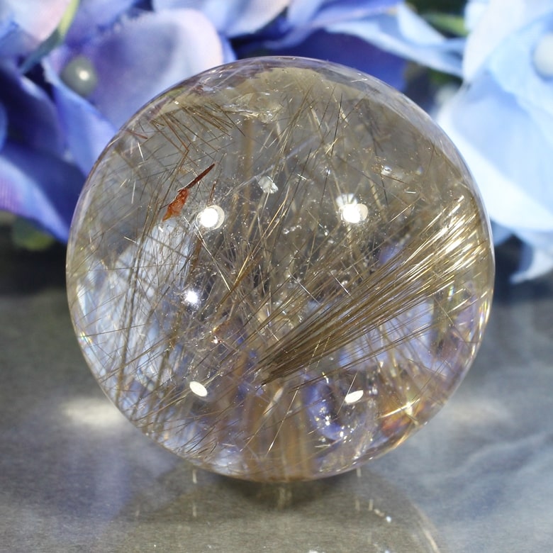 ブラジル産]シルバールチルクォーツ丸玉/スフィア - 埼玉県吉川市の