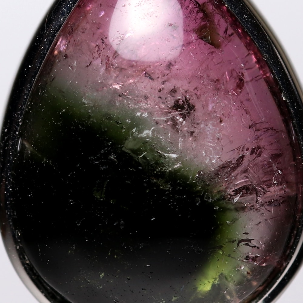 ブラジル産]ウォーターメロントルマリンペンダントトップ（シルバー925