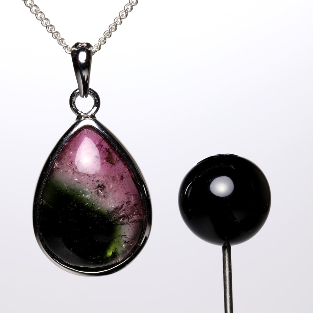 ブラジル産]ウォーターメロントルマリンペンダントトップ（シルバー925