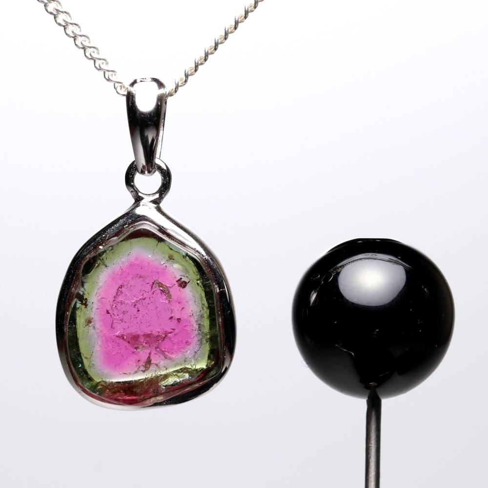 ブラジル産]ウォーターメロントルマリンペンダントトップ（シルバー925