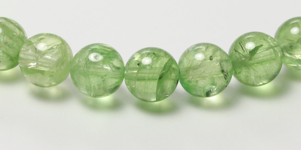 高品質++]ツァボライトブレスレット/天然グリーングロッシュラー