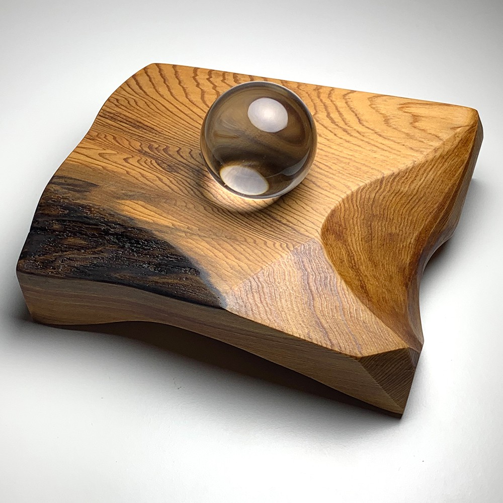 日本/屋久島産]オリジナル屋久杉台座/水晶置き台（天然石