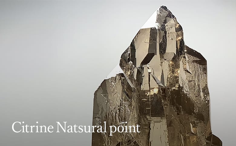 シトリンナチュラルポイント（未加工原石、単結晶） - 埼玉県吉川市の