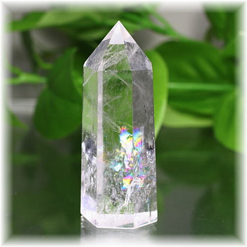 ブラジル産]虹入り水晶ポリッシュポイント - 埼玉県吉川市の天然石専門
