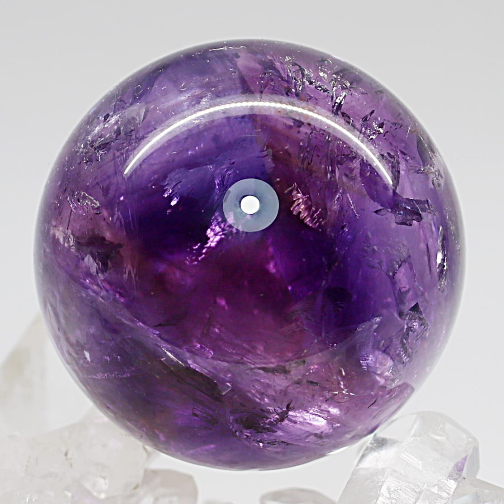 高品質]ブラジル産アメジスト丸玉/アメトリンスフィア（直径45.3mm