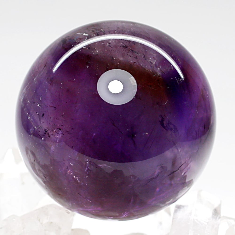 高品質]ブラジル産アメジスト丸玉/スフィア（球体直径46.8mm） - 埼玉