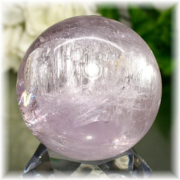 マダガスカル産]ラベンダーアメジストエレスチャル丸玉/スフィア