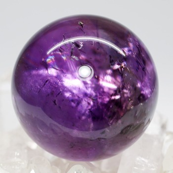 高品質・ブラジル産]アメジスト丸玉/スフィア（直径42.0mm） - 埼玉県