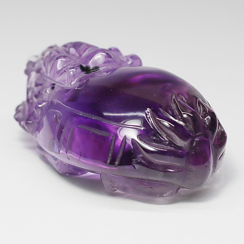 トップクォリティ]ロマネサイトインアメジスト彫刻（龍亀/ロングイ