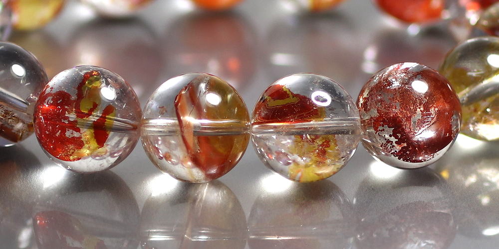 3A++]天然オーロラクォーツブレスレット（約13.5mm玉） - 埼玉県吉川市