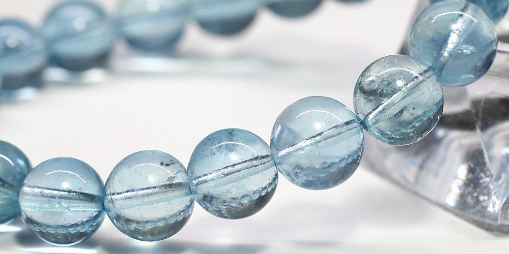 高品質++]アクアマリンブレスレット（約9.5mm玉） - 埼玉県吉川市の