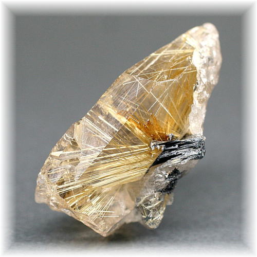 ブラジル産]ゴールドルチルクォーツ原石ナチュラルポイント - 埼玉県