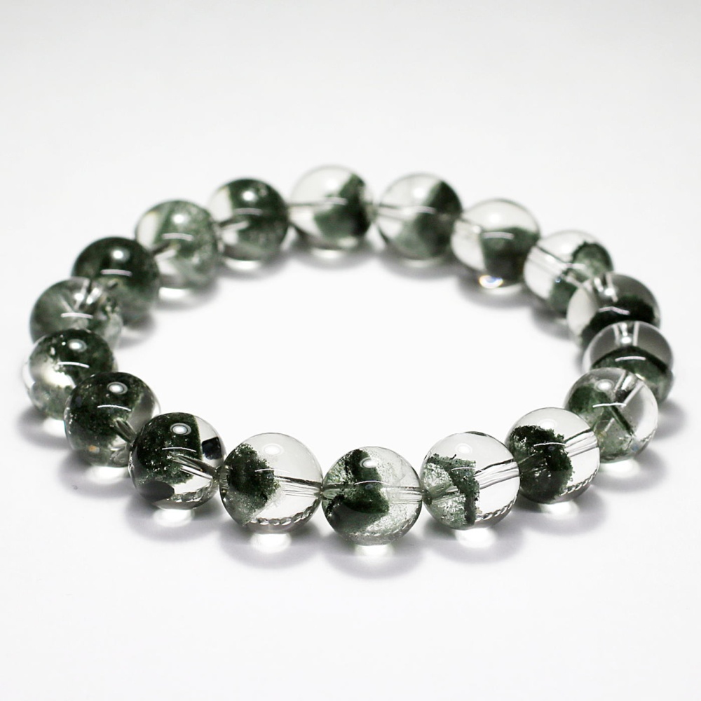 プレミアム]ブラジル産グリーンファントムクォーツブレスレット（約