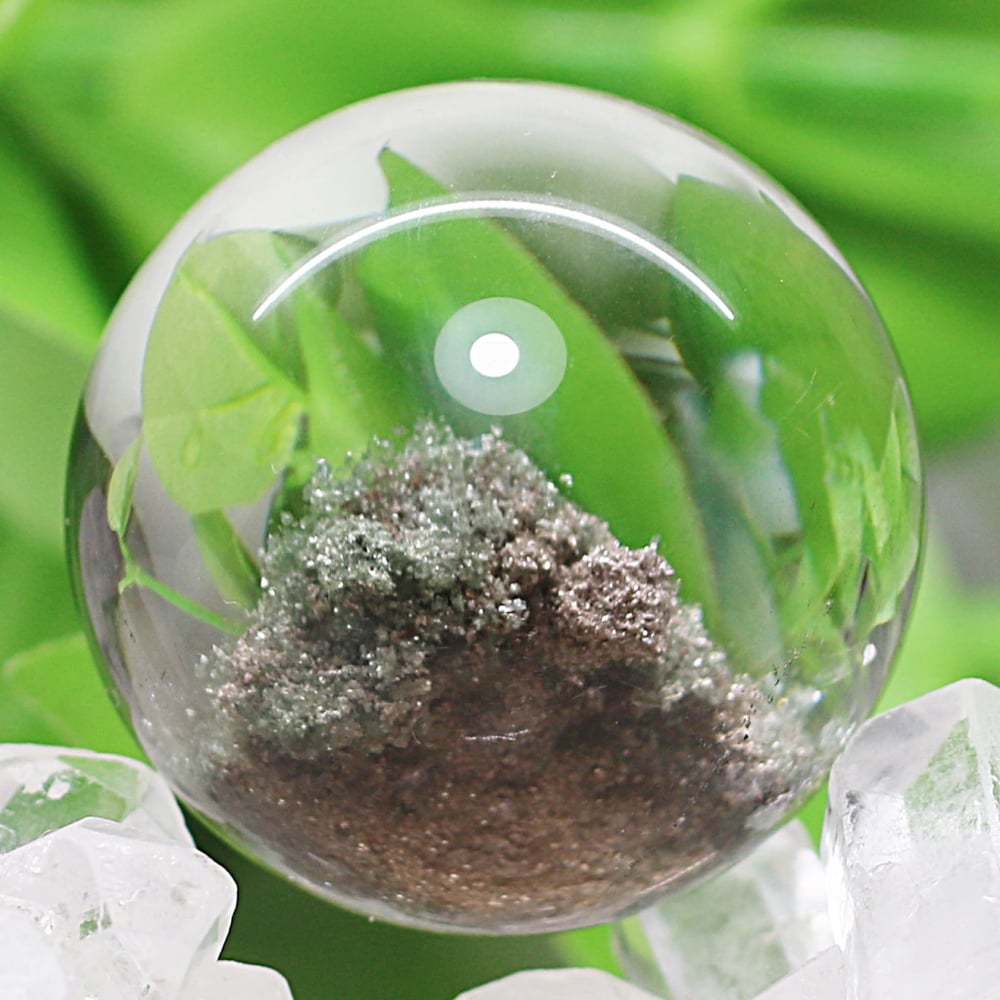 トップクォリティ]ガーデンクォーツ丸玉/ガーデン水晶スフィア（球体