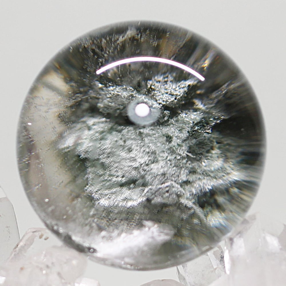 高品質]ガーデンクォーツ丸玉/ガーデン水晶スフィア（球体直径40.1mm