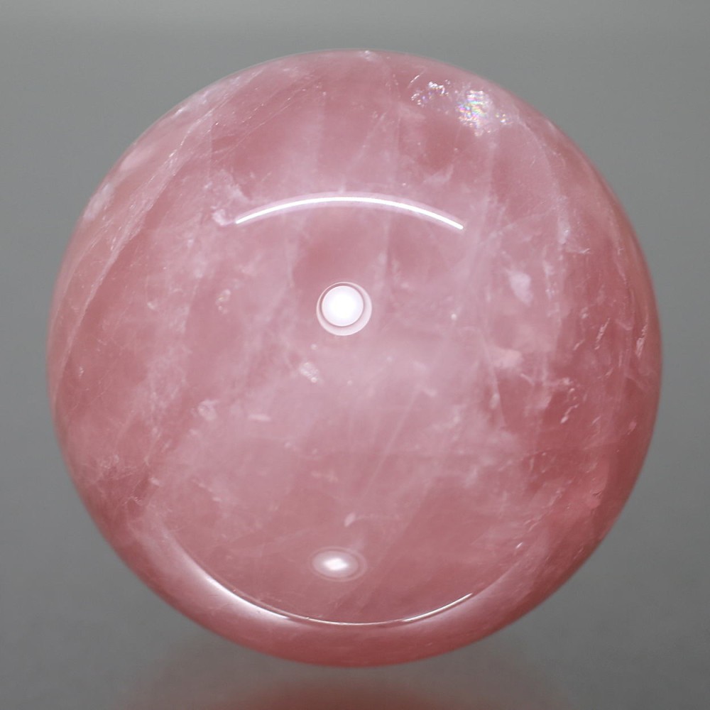 高品質]マダガスカル産ディープローズクォーツ丸玉/スフィア（直径62.0