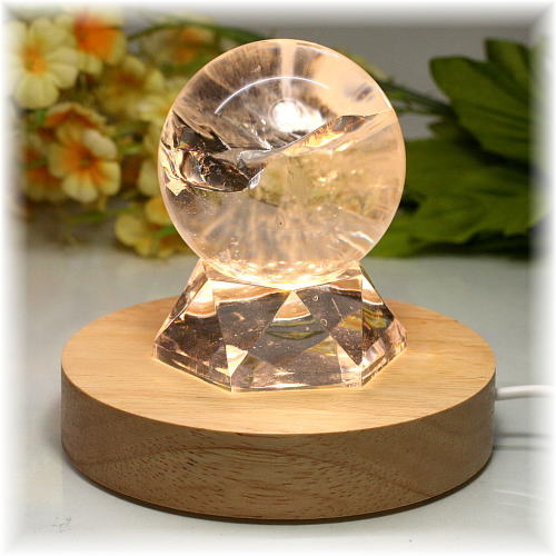 天然石台座]木製LEDデコーレーションランプ（木製） - 埼玉県吉川市の