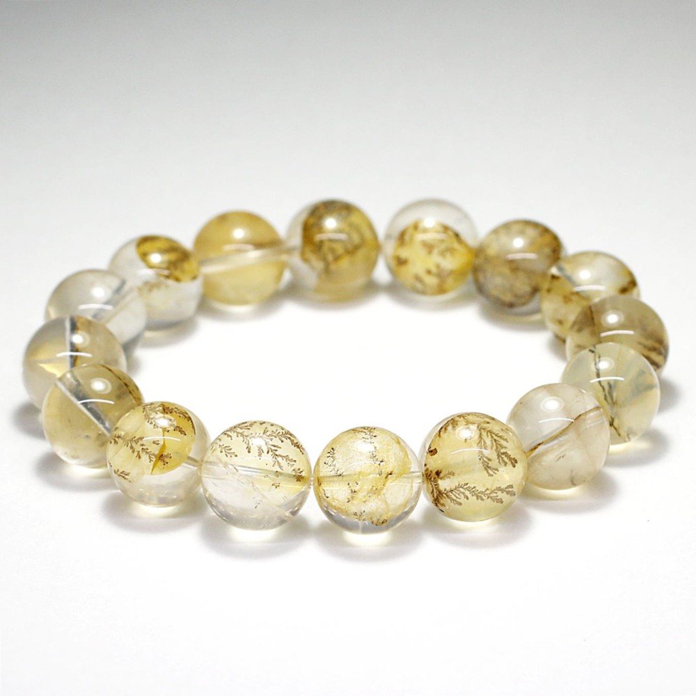 高品質++]デンドリティッククォーツブレスレット（約13mm玉） - 埼玉県