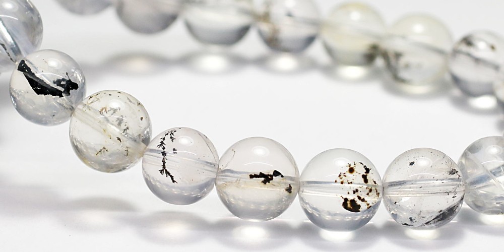 高品質++]デンドリティッククォーツブレスレット（約9.5mm玉） - 埼玉