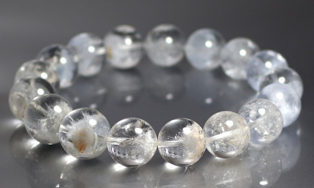 激レア]ファントムデュモルチェライトインクォーツブレスレット（約