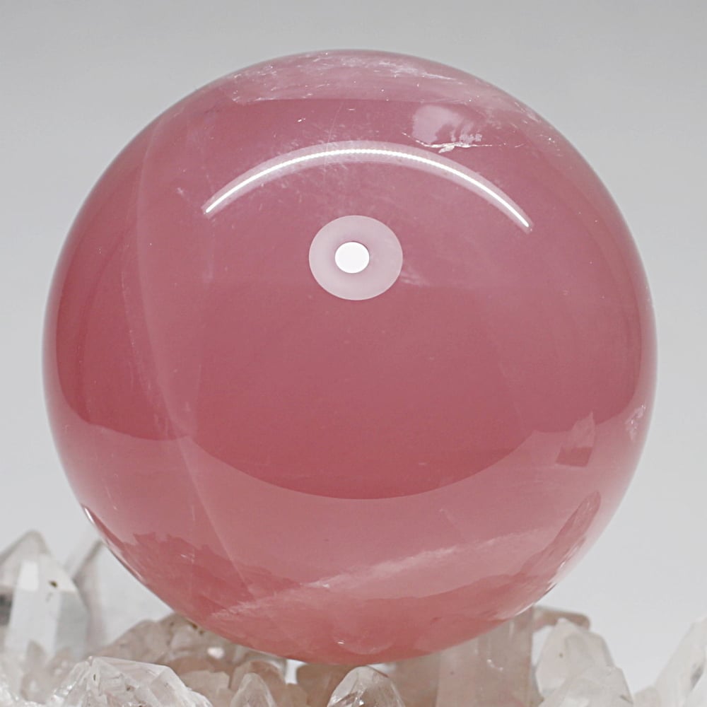 トップクォリティ]マダガスカル産ディープローズクォーツ丸玉/大玉