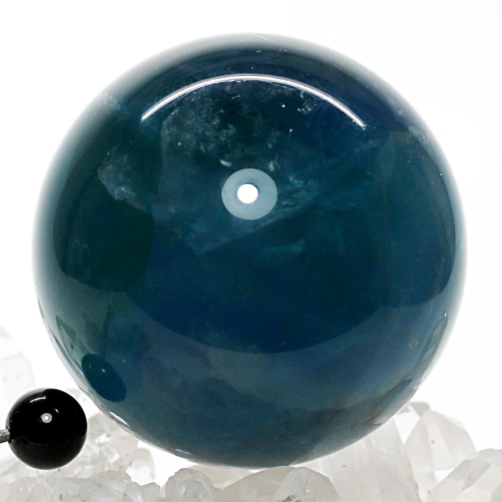 高品質]ブルーグリーンフローライト丸玉/スフィア（球体直径56.0mm