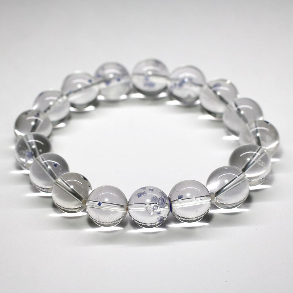 激レア・高品質++]フローライトインクォーツブレスレット（約13mm玉