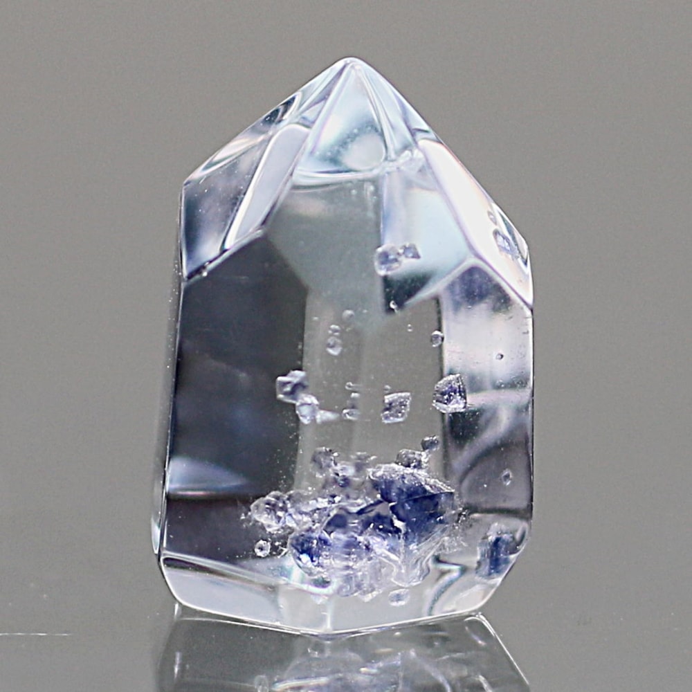 トップクォリティ]フローライトインクォーツポリッシュポイント/ミニ