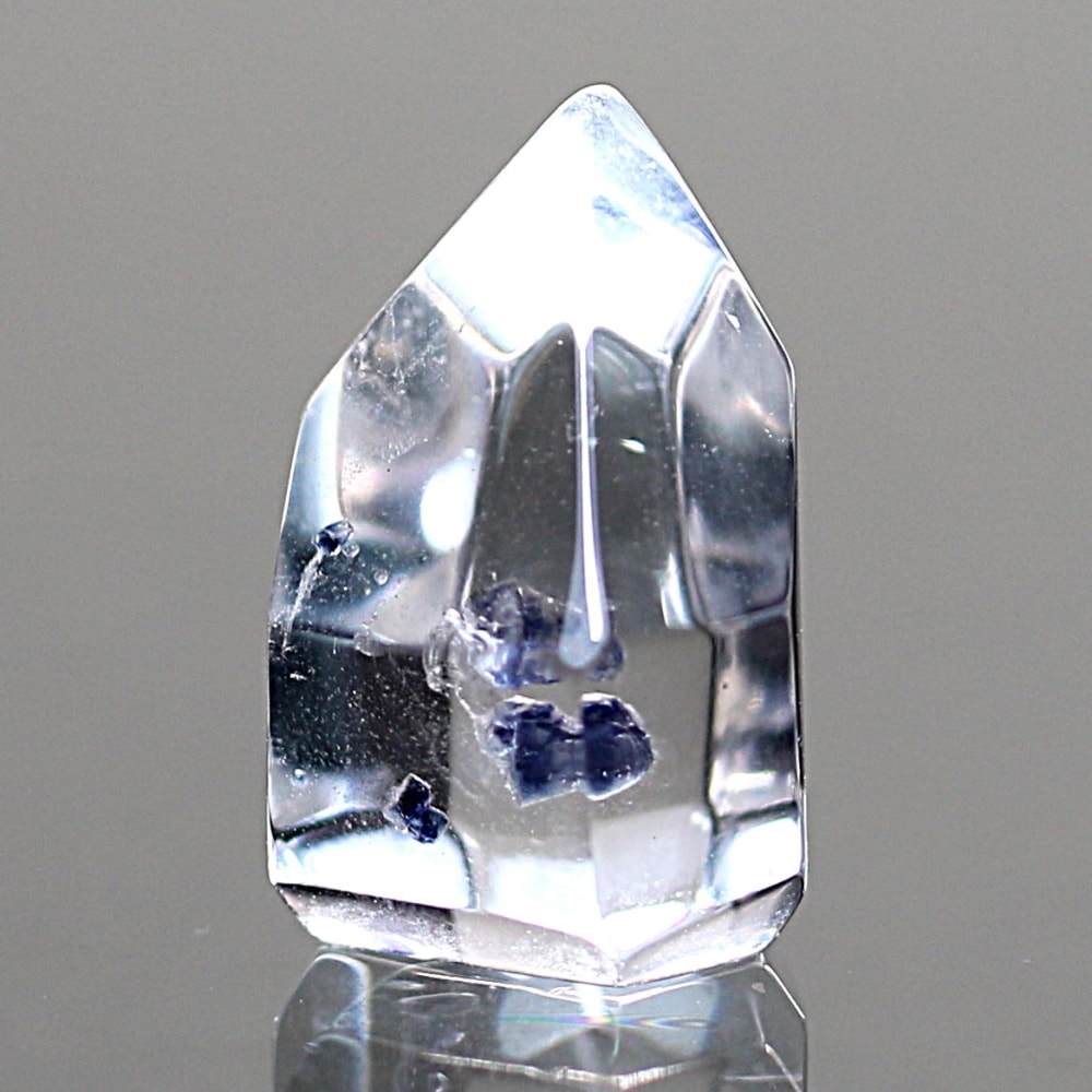 高品質+]フローライトインクォーツポリッシュポイント/ミニサイズ結晶