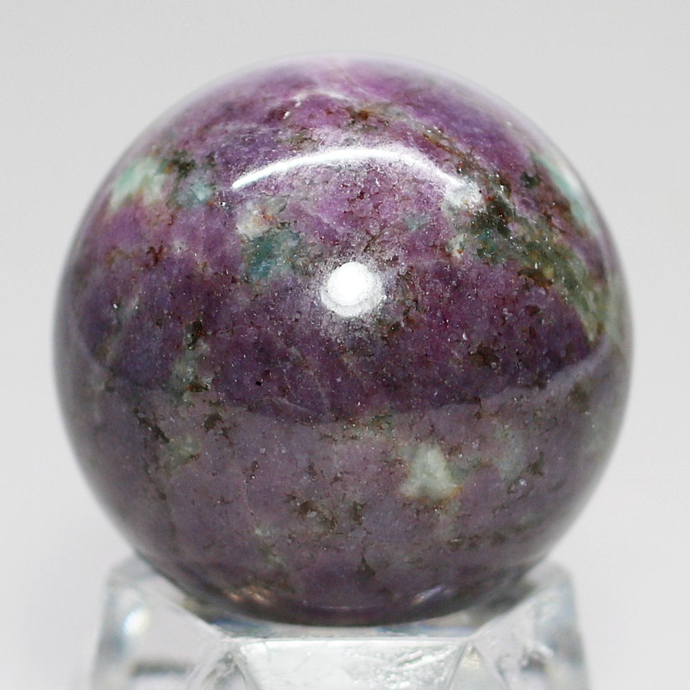 希少・インド産]天然ルビーインカイヤナイト丸玉/スフィア（29.5-29.8