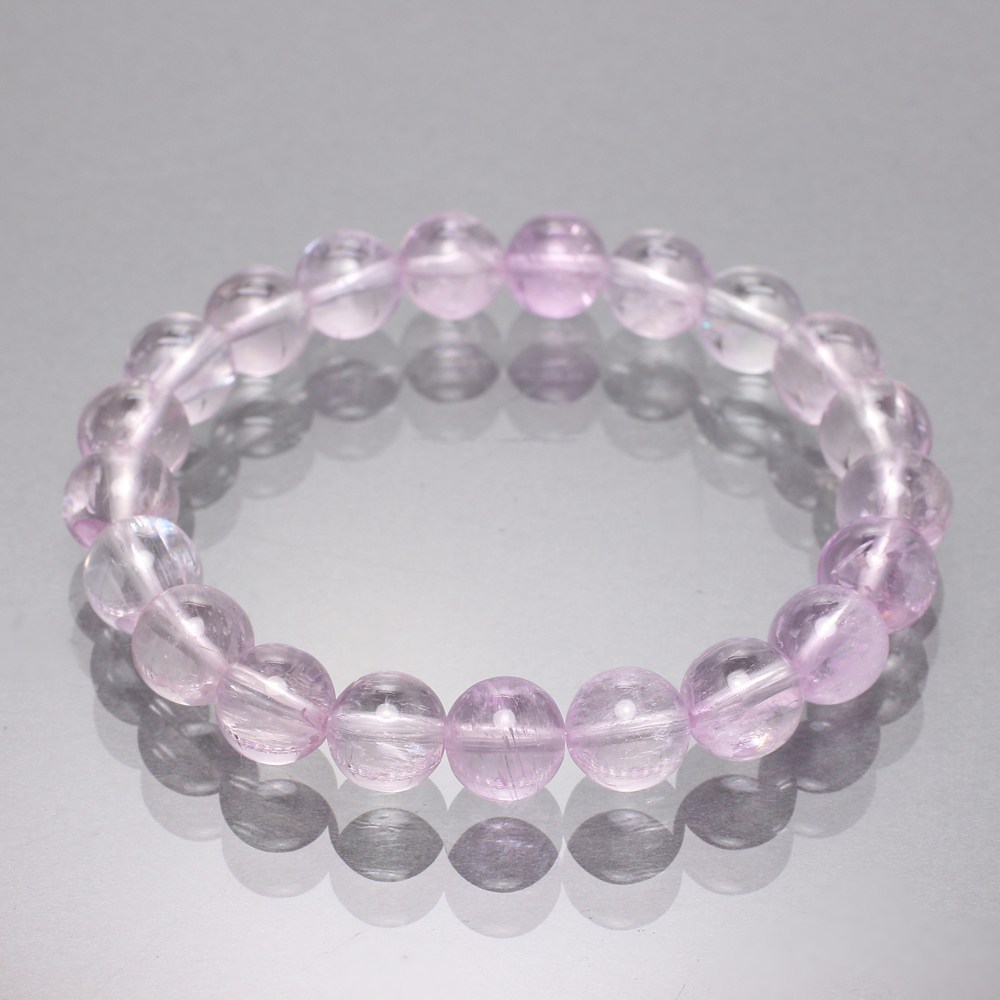 高品質]クンツァイトブレスレット（約9.5mm玉） - 埼玉県吉川市の