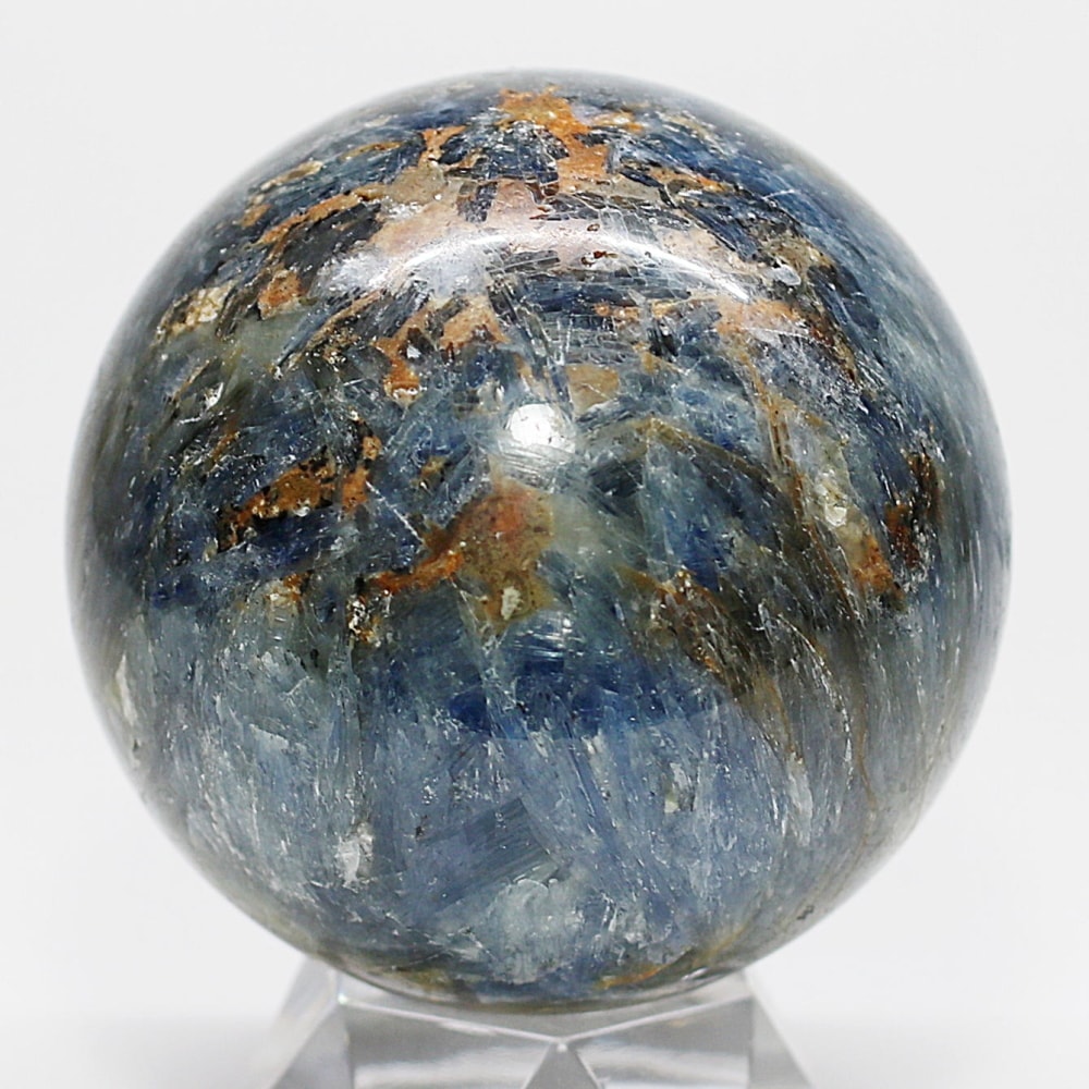 ブラジル産]マイカインカイヤナイト丸玉/スフィア（直径62.1mm