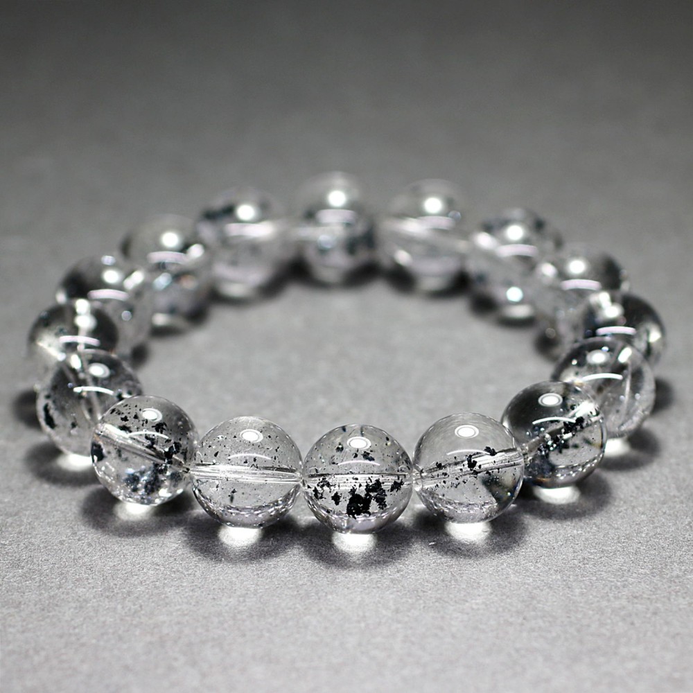 高品質] ヘマタイトインクォーツブレスレット/砂状結晶（約13mm玉