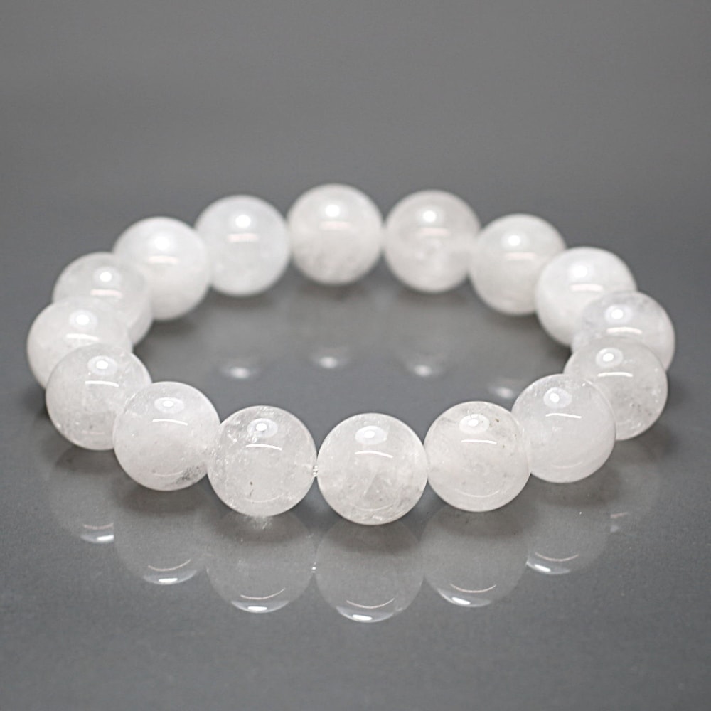 希少・高品質]ホワイトダンビュライトブレスレット/ダンブライト （約