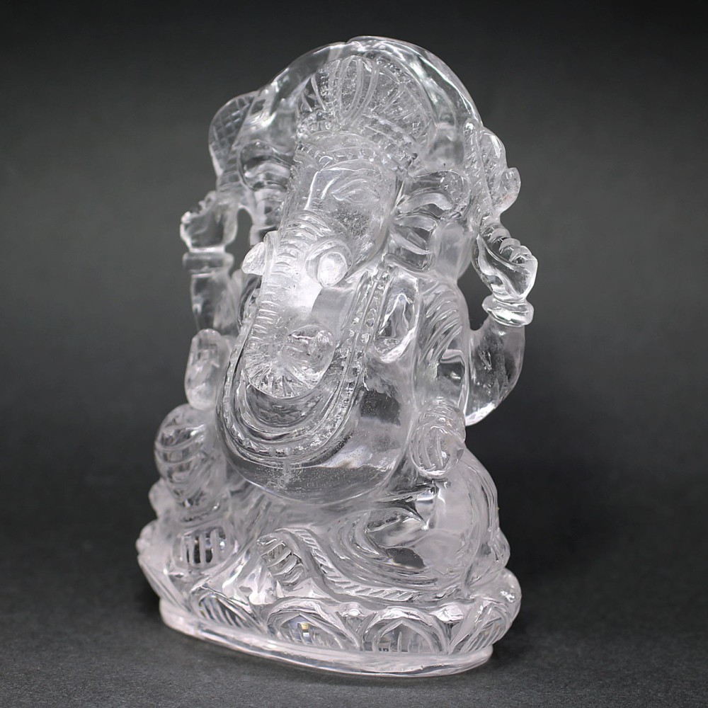インド産]ヒマラヤ水晶ガネーシャ像（高さ約12cm） - 埼玉県吉川市の
