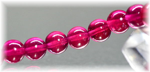 最高品質]宝石質ルビーブレスレット（約8mm玉） - 埼玉県吉川市の