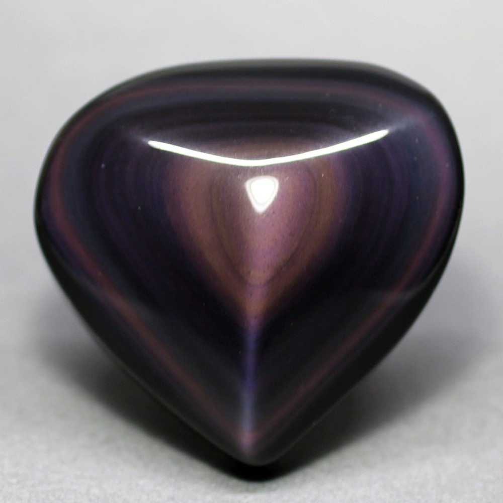 高品質・メキシコ産]レインボーオブシディアンハート型モチーフ