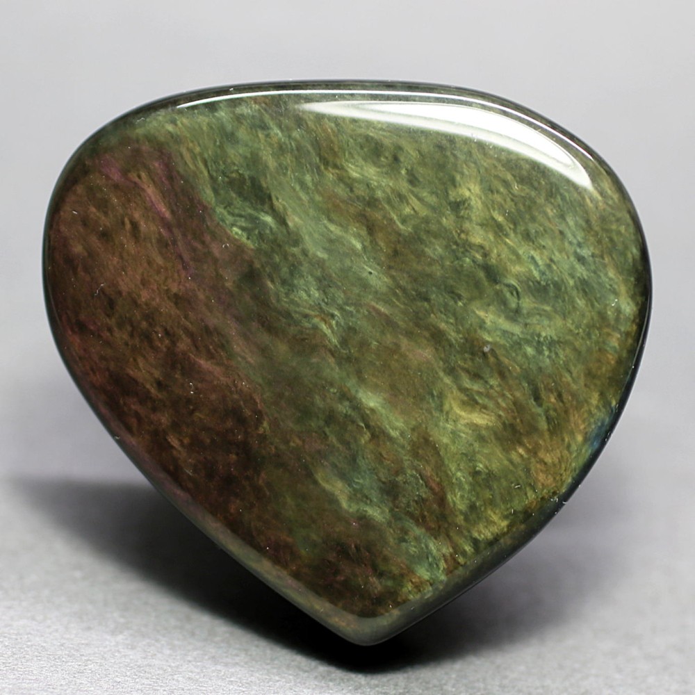 高品質・メキシコ産]レインボーオブシディアンハート型モチーフ