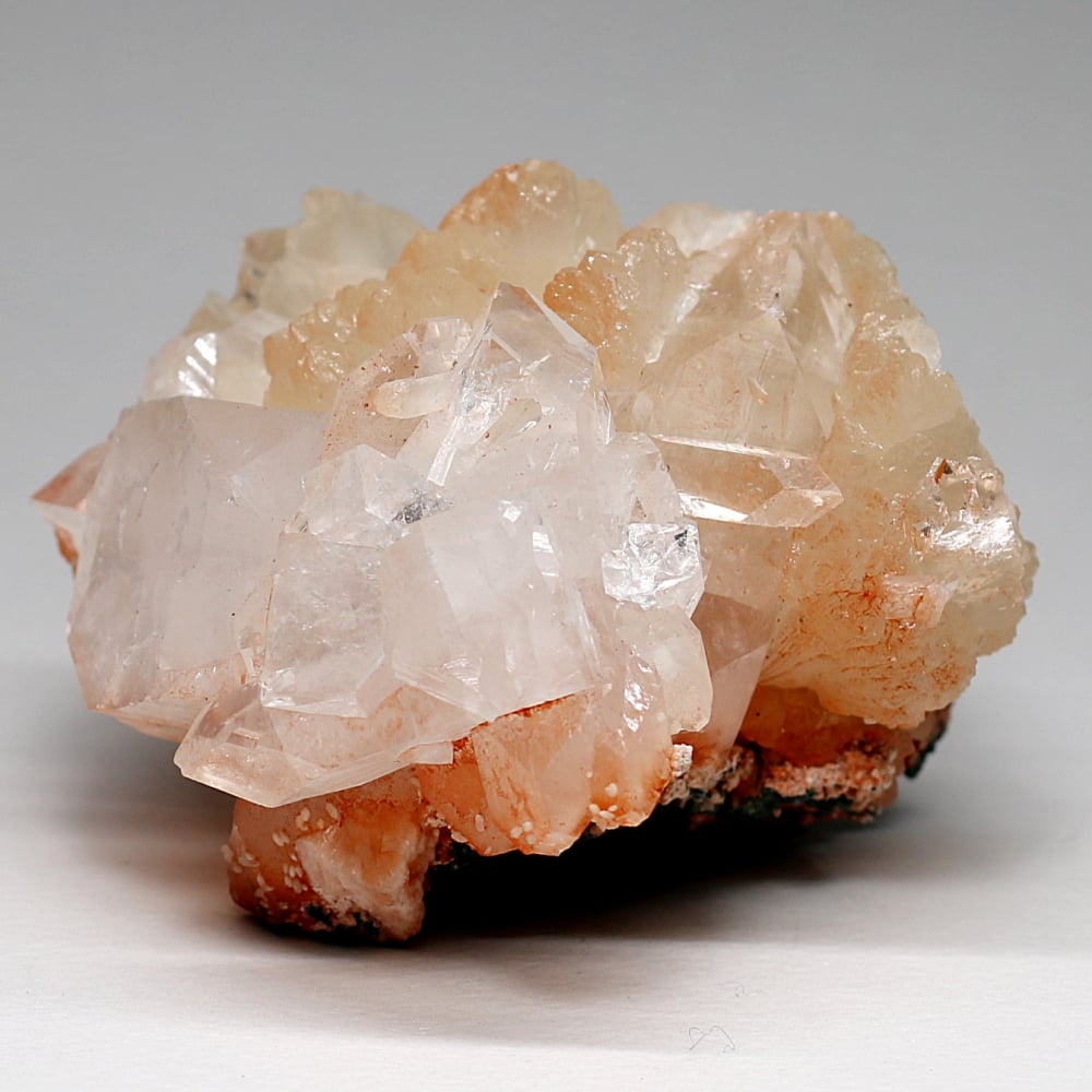 高品質]インド産オレンジアポフィライトクラスター/結晶原石（スティル