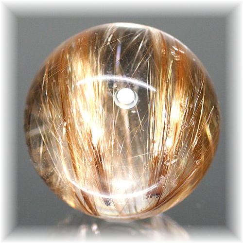 オレンジゴールドルチルクォーツ丸玉/スフィア - 埼玉県吉川市の天然石