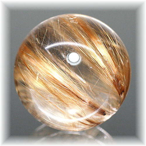 オレンジゴールドルチルクォーツ丸玉/スフィア - 埼玉県吉川市の天然石