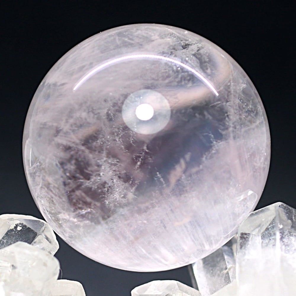 高品質]ピンクエンジェルラダークォーツ丸玉/スフィア（直径32.8mm