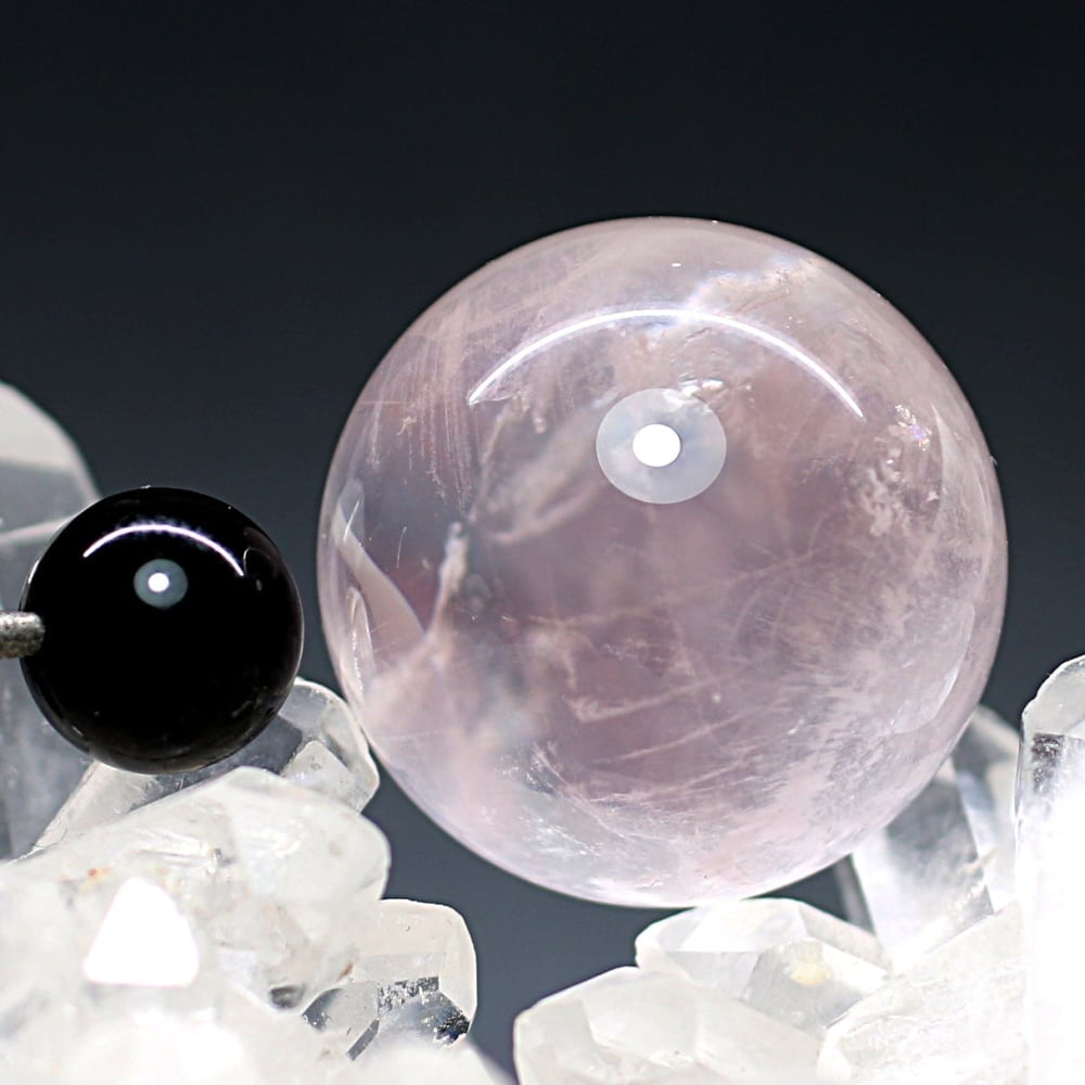高品質]ピンクエンジェルラダークォーツ丸玉/スフィア（直径25.6mm