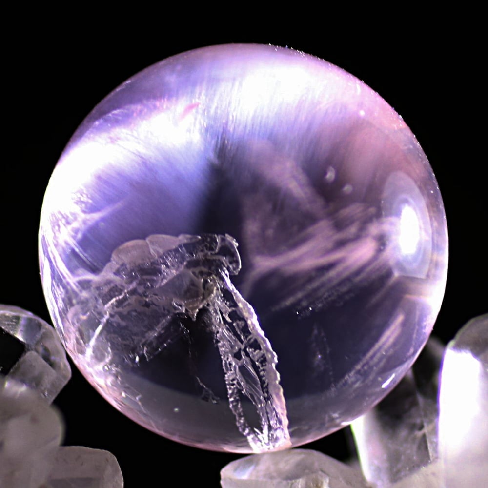 高品質]ピンクエンジェルラダークォーツ丸玉/スフィア（直径25.8mm