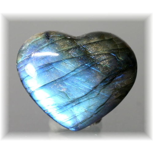 マダガスカル産]ラブラドライトハートシェイプ - 埼玉県吉川市の天然石