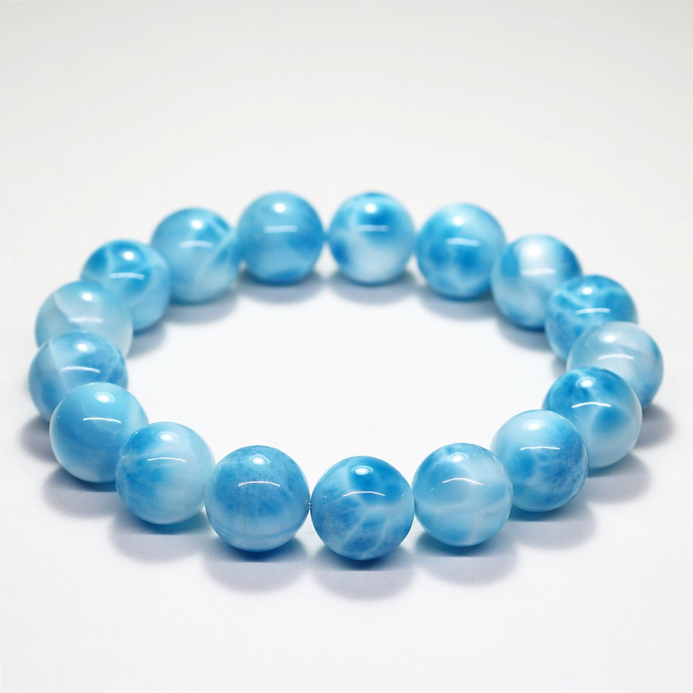 最高品質]宝石質ラリマーブレスレット（約11.5mm玉） - 埼玉県吉川市の